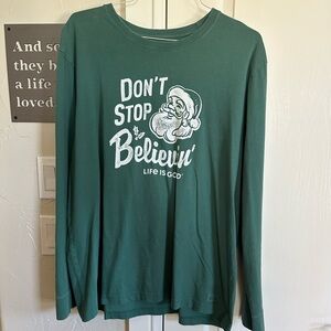 Life Is Good Long Sleeve with Santa